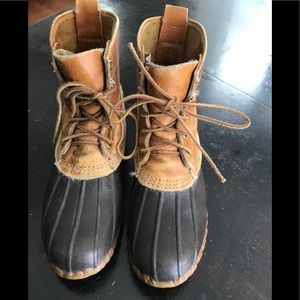 Beautifully worn LL Bean duck boots